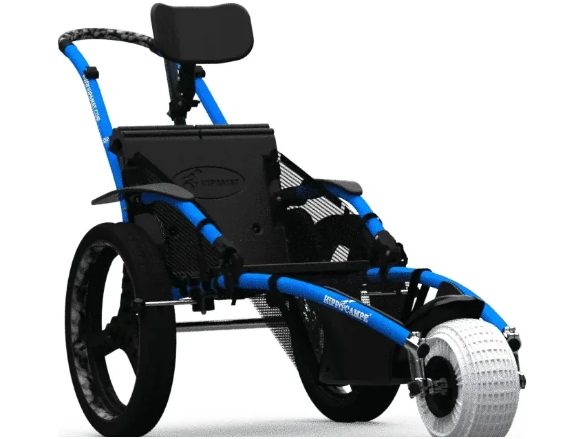 Fauteuil tout-terrain HIPPOCAMPE en configuration randonnée